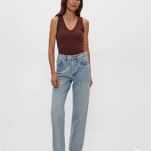 Michael Stars Maya V-Neck Tank in Espresso Size S